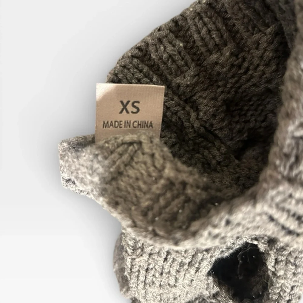 Worthy Dog XS Gray Knit Sweater